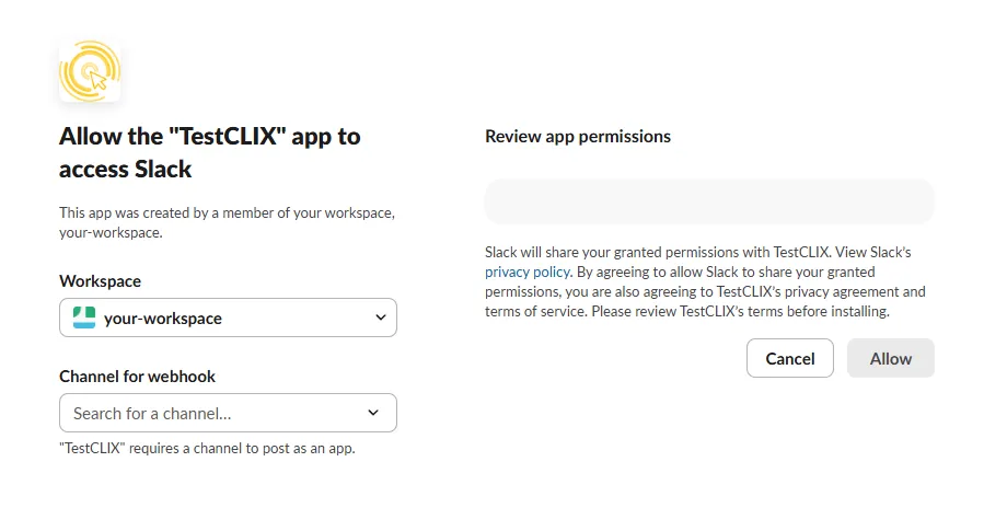 Slack auth