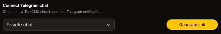 Generate link button